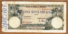 Banknote Romania 100000 lei , 28 mai  1946 , P 58 a  , see scan.