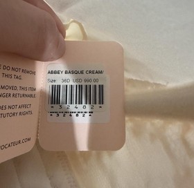 Agent Provocateur Abbey Basque Cream Satin Lace Bustier 36D High Support