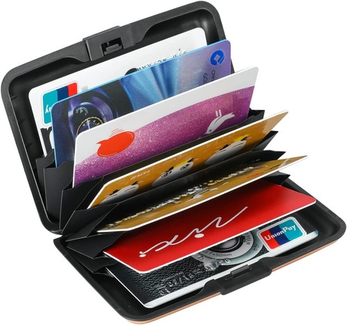 Metall RFID Schutz Geldbörse Kreditkartenetui Etui für Männer & Frauen - Bild 20 von 30