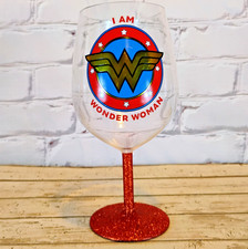 Wonder Woman Jumbo Wine Glass Oversized Plastic Cup DC Comics