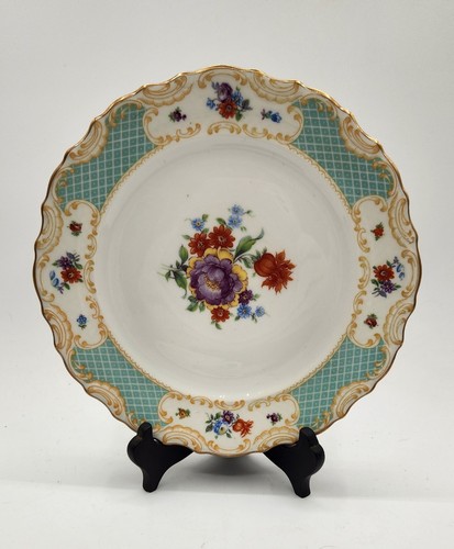 Vintage Schumann Blue Floral And Lattice Pattern Trio Set - Picture 3 of 7