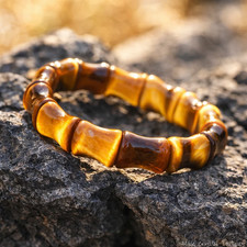Natural Tiger Eye Gemstone Stretch Bracelet Healing Crystal Bracelet Gift