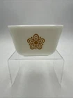 Daisy Gold White Vintage Pyrex #501-b 1.5 Cup Refrigerator Dish No Lid Excellent