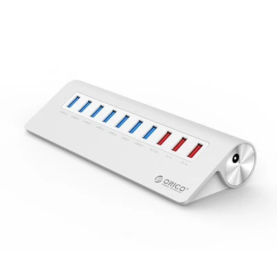 ORICO Aluminium Powered USB 3.0 Hub 7 Port USB 5Gb/s Splitter & 3 Charging Ports - Image 1 of 4