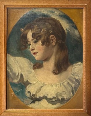 Lionel H B Wyse 1918 nach William Etty Portrait junges Mädchen Ölgemälde