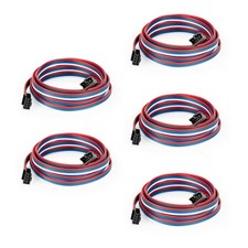 5 PCS 20AWG 4 Pin JST SM Male Female Plug LED Connector 6.56 FT Extension
