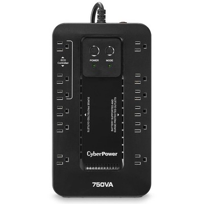 CyberPower Ecologic EC750G Compact 12 Outlets 750VA 450W UPS, ECO Mode