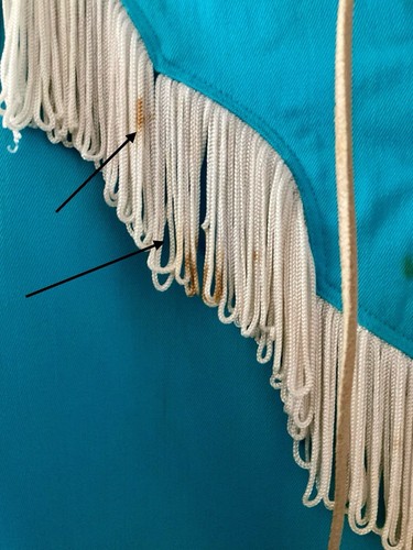 Vintage Boy's H Bar C Ranch Wear Rodeo Shirt Turquoise Fringes Sz 10 Western - Picture 13 of 17