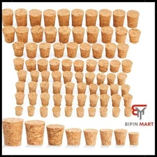 80-Pcs Small Cork Stoppers Assorted Sizes - Mini Tapered Plugs for Wine Bottles