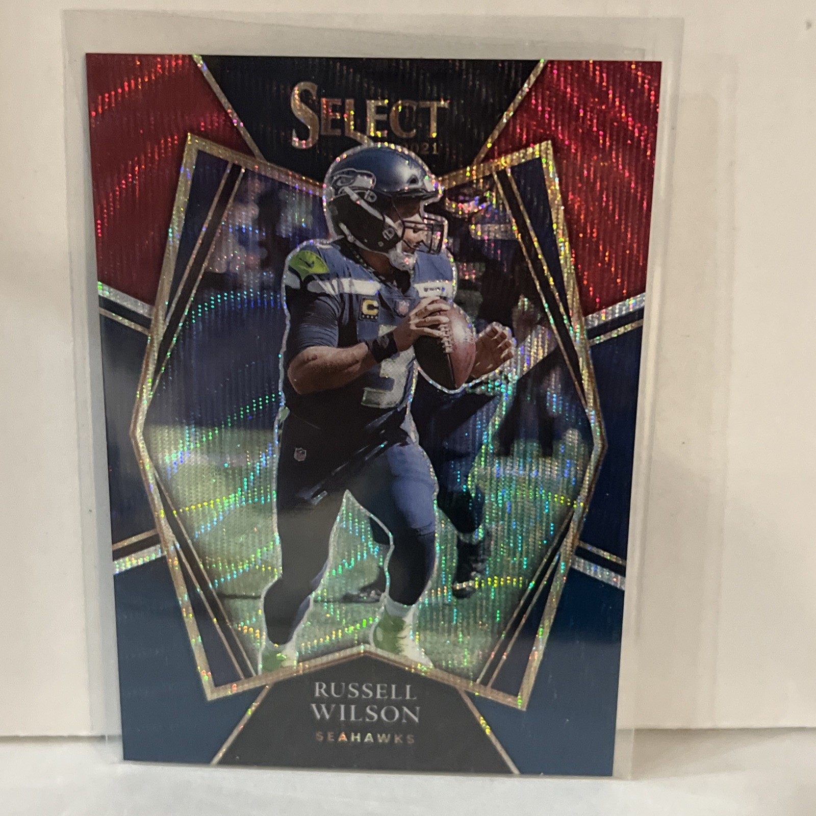 Russell Wilson 2021 Select Premier Level Tri-Color Prizm /199 Broncos 130