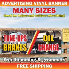 OIL CHANGE Advertising Banner Vinyl Mesh Sign Tune Up Brakes auto repair service