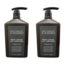 Gilchrist & Soames Warm Oak Body Lotion 12oz Set of 2 New