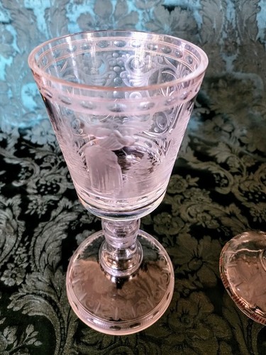 Golf Trophäe seltenes Kunstglas 1901-04 Britische Frauenmeisterschaft geätzte Szene - Bild 6 von 16