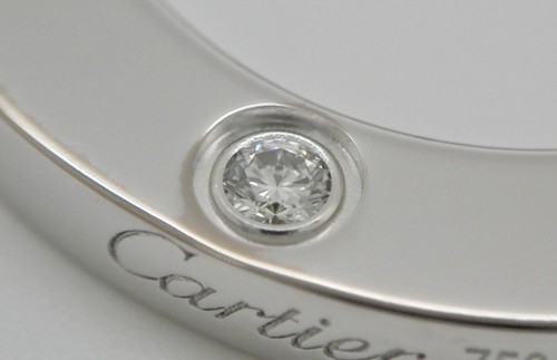 Authentic Cartier Love 3 Diamond 18k White Gold Pendant Necklace with CoA $9,350 - Picture 9 of 11
