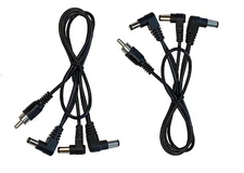 (2) Pack of 3 Way Split Effects Pedal DC Power Cables for CIOKS Power Supplies 