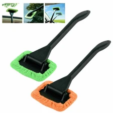 2X MicroFiber Windshield Clean Shine Car Auto Wiper Cleaner Glass Window Brush