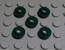 Image of Lego Plate Round with Hole 1x1 Dark Green 5 Pieces (2281#)
