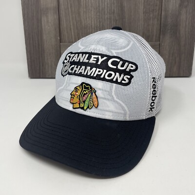 Casquette Chicago Blackhawks 47 Brand - Coupe Stanley 2015 - Noir, Taille Unique Réglable - Occasion TB