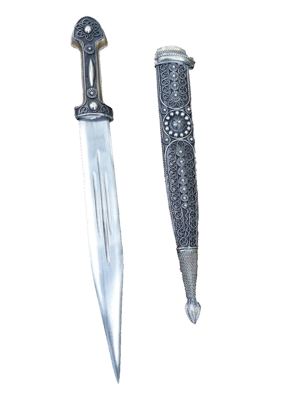 Mango de acero inoxidable negro dagas de colección