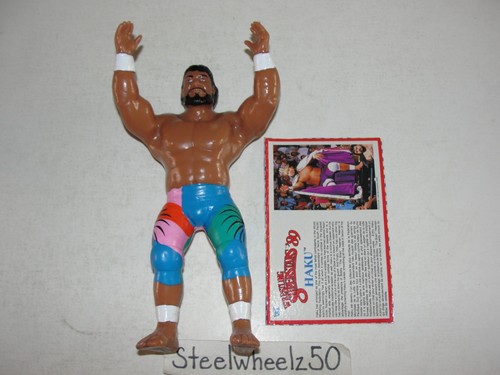 Vintage WWF Haku Figure With Bio File Card 1989 LJ...