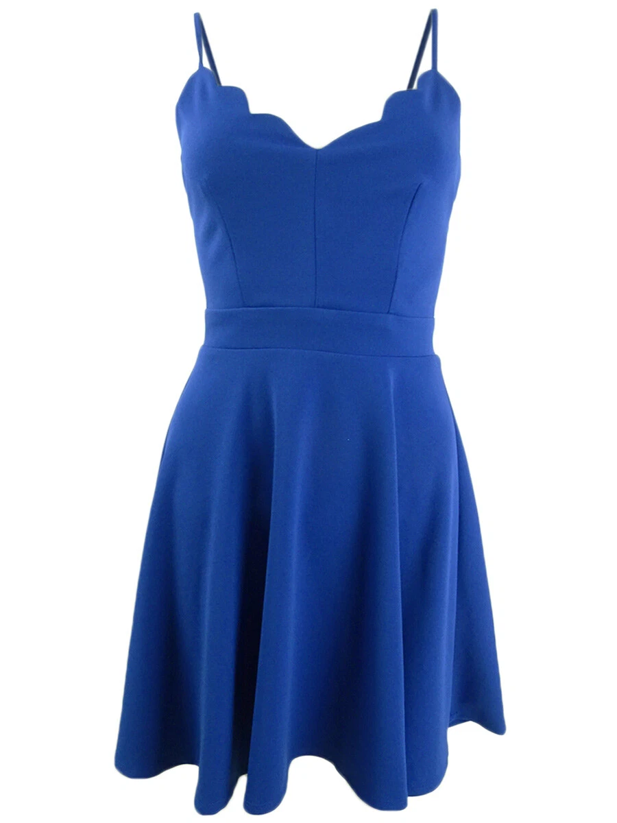Scalloped fit and flare dress cheap