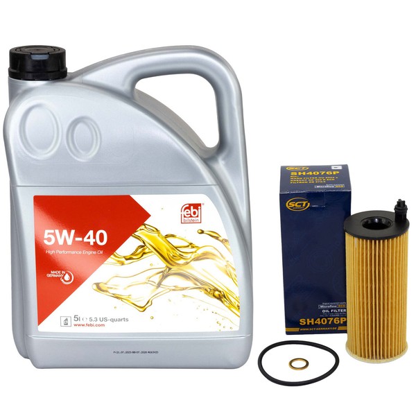 MotoröL Set 5W-40 5 Liter + ÖLfilter SH 4076 P FüR BMW 3Er Touring-image