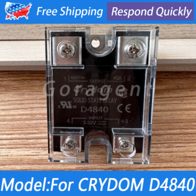 1PCS For Crydom D4840 SSR Solid State Relay Output 480VAC 40A Input 3-32VDC US