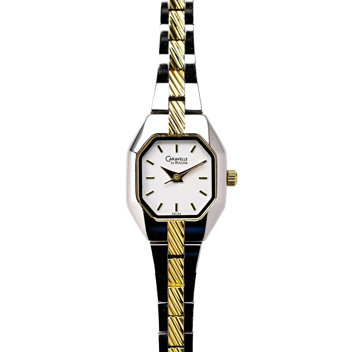 Caravelle by Bulova Ladies Two Tone Gold Plated Watch Vintage 19mm