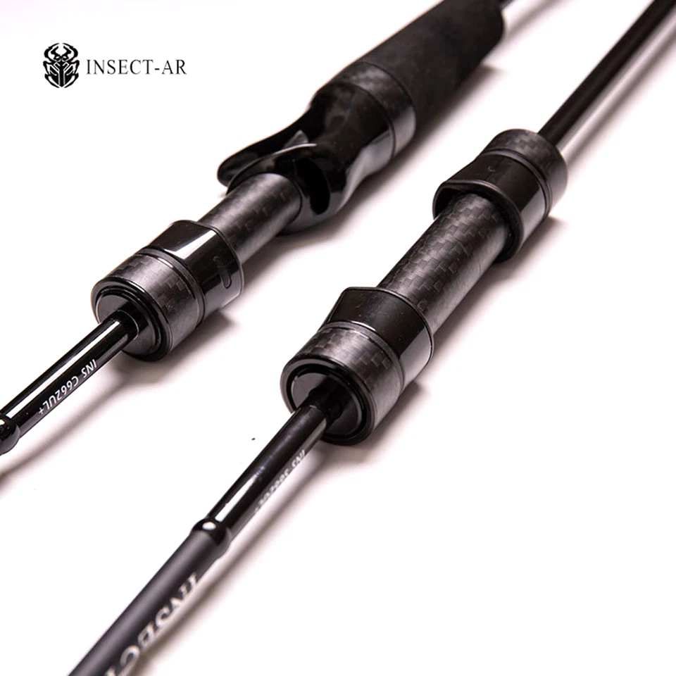 Caña de pescar giratoria INSECT 6' 6'6"" 1-6 lb caña de pescar rápida ultraligera carbono Foto 2 de 4