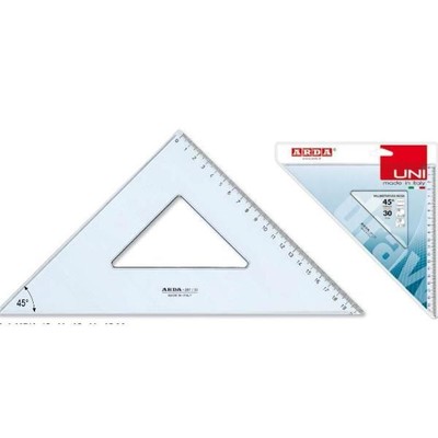 Elastika, Squadra 45 Gradi, 30 Cm | Indistruttibile, Verde Trasparente 313085811882