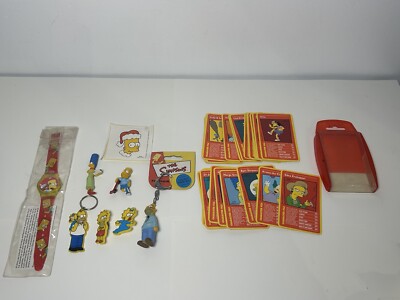 Vintage Simpsons Konvolut Schlüsselanhänger Karten Uhr und vieles mehr (Z6)