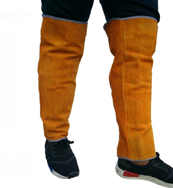 Spilt Leather Fire Flame Protective Welding Leg Guard Protector eBay