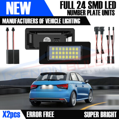 2pcs LED License Number Plate Light Lamp Units For Audi TT A4 S4