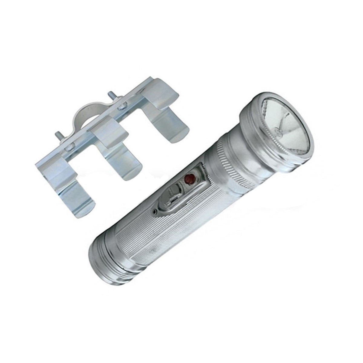 アクセサリー MOONEYES Vintage Flashlight & Holder United Pacific 110917 All-Metal Chrome Vintage Style LED