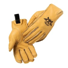 Men's Genuine Cowhide Leather Motorcycle Biker Riding Driving Gloves