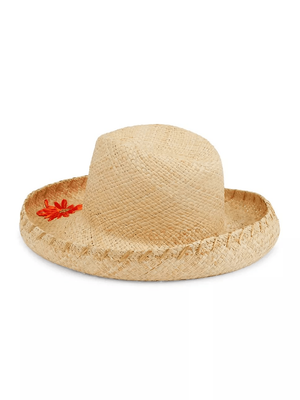 Raffaello Bettini Flower Straw Fedora | eBay display picture 1