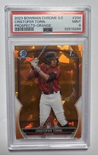Cristofer Torin 2023 Bowman Chrome Sapphire BCP-204 Orange /75 PSA 9