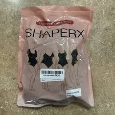 Shaperx 7200ck Bodysuit Womens Size L Black Shapewear New E27
