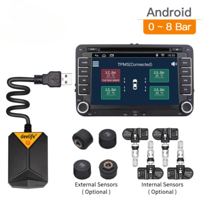 #ad TPMS Android Tire Pressure Monitoring System Tyre Internal External Sensor $102.14
