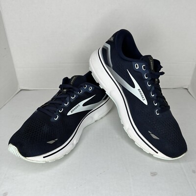 Brooks Ghost 15 Women 9.5 Blue White Running Shoes Athletic Sneakers 1203801B450