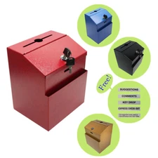 Metal Donation Suggestion Key Drop Box Express Checkout sales lead box