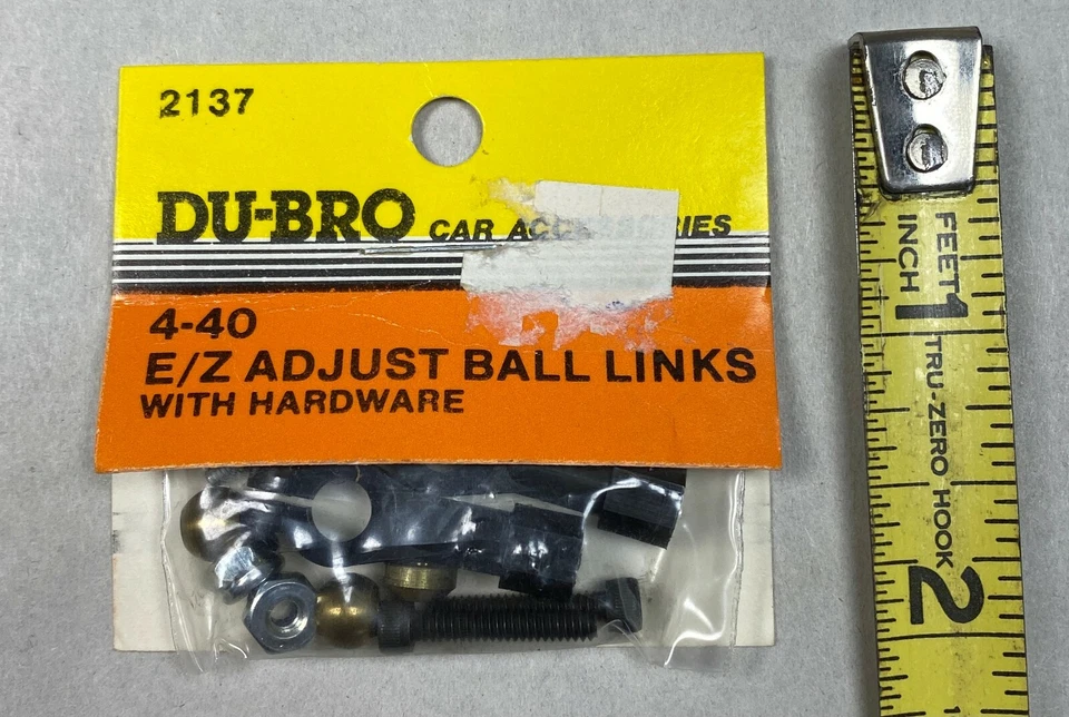 DU-BRO RC Car Accessories 4-40 E/Z Adjust Ball Links with Hardware 2137 USA - Image 4 of 4