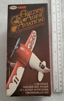 1976 TESTOR HAWK THE GOLDEN AGE OF AVIATION 1/48 1932 GEE BEE RACER R-1
