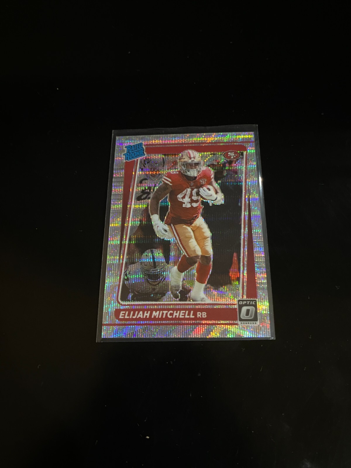 Elijah Mitchell 2021 Optic Silver Wave Prizm /299 RC 49ers 291 PWE