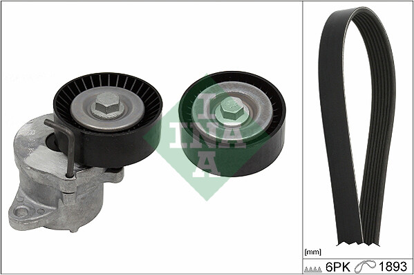 529 0349 10 INA V-Ribbed Belt Set for OPEL,VAUXHALL