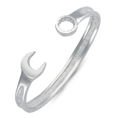 STERLINGSILBER HERREN DREHMOMENTSCHLÜSSEL ARMREIF MASSIV ARMBAND GESCHENKBOX