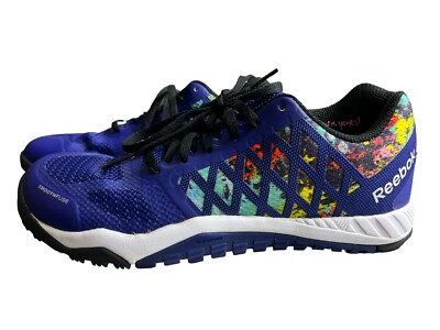 Reebok Smoothfuse Nanoweb Training Athletic Blue Shoes Womans Sz 7.5
