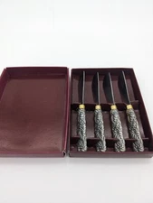 Vintage Arthur Court Crab Claw Stainless Steel Spreaders Set of 4 & Original Box