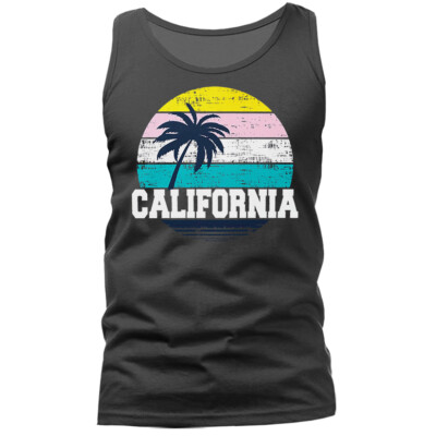 Golden State California Paradise Palm Tree Cali Life Style Graphic Tank Top
