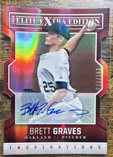 Panini 2014 Elite Extra Brett Graves #44 Inspirations Auto /100 Oakland MLB